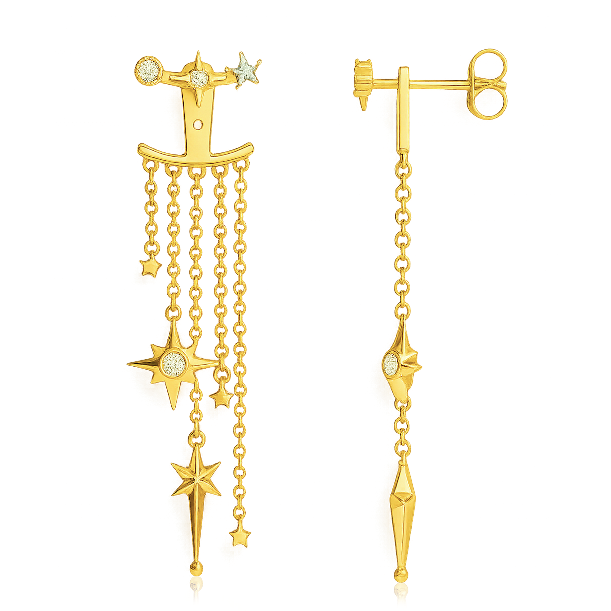 Pendientes Largos Astra Oro