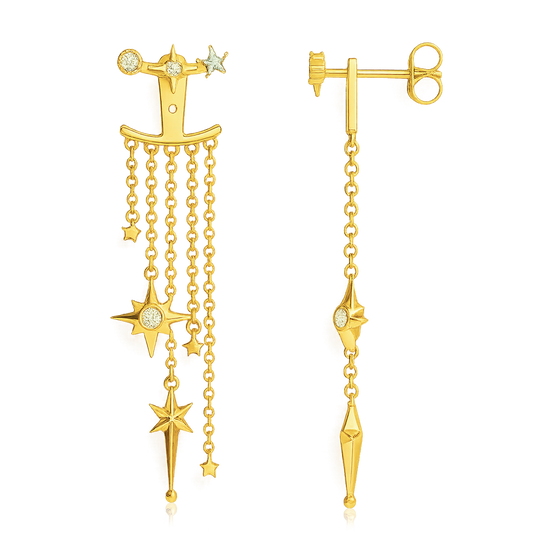 Pendientes Largos Astra Oro