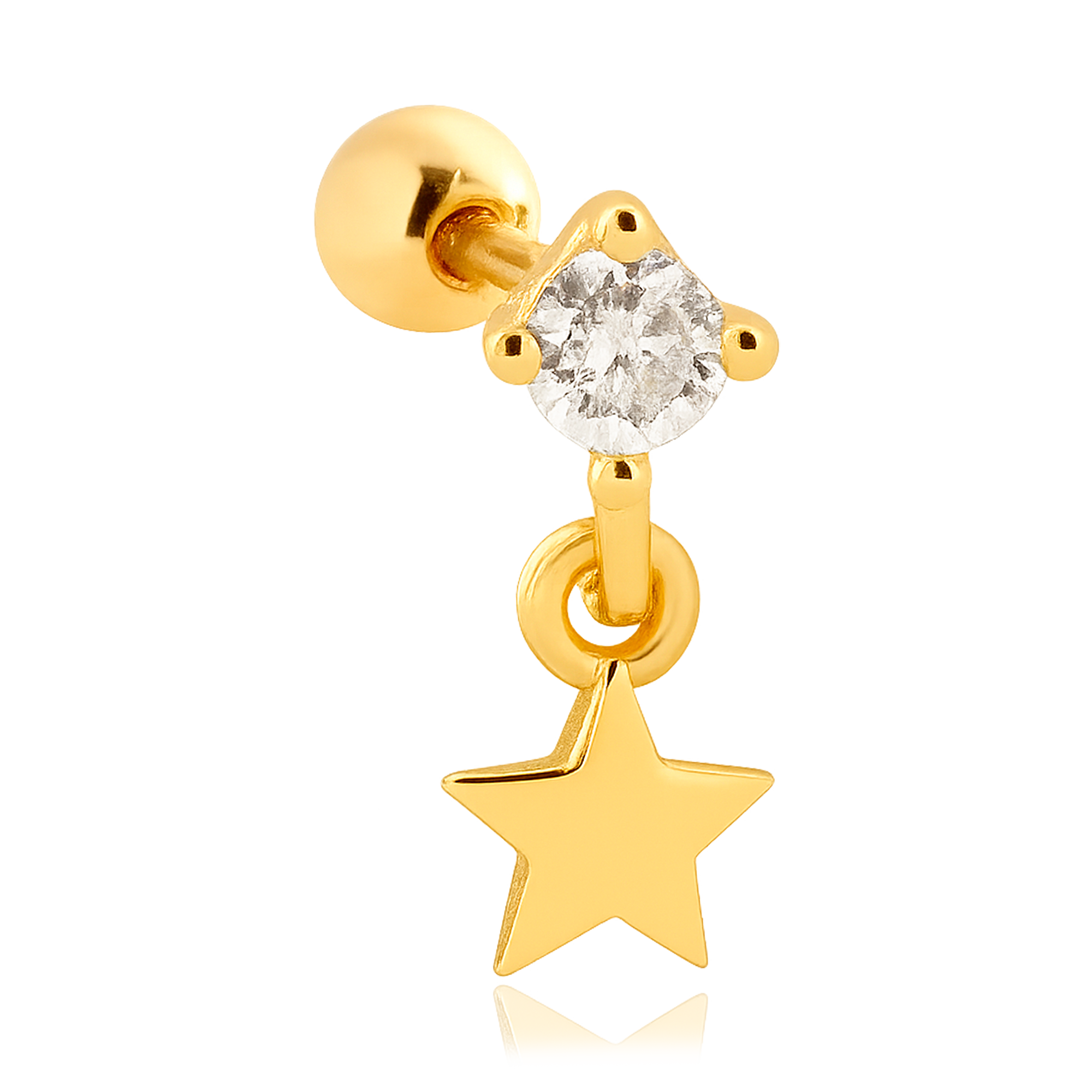 Mini White Flower Earring