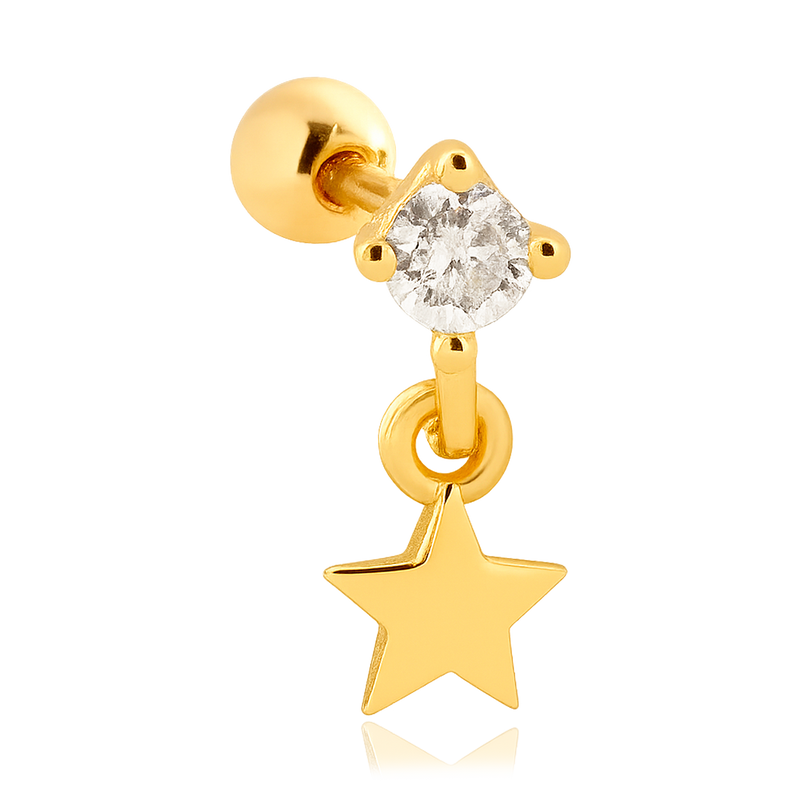 Mini White Flower Earring