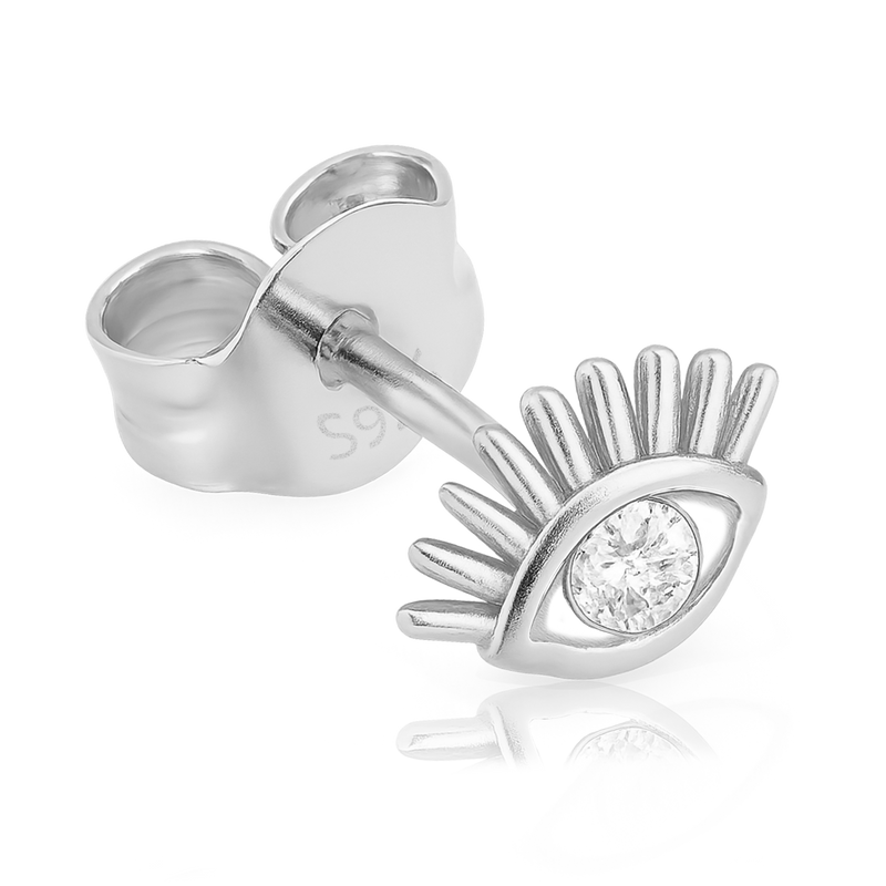 Pendiente Eyelashes Plata