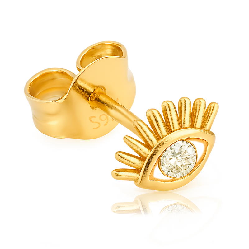 Pendiente Eyelashes Oro