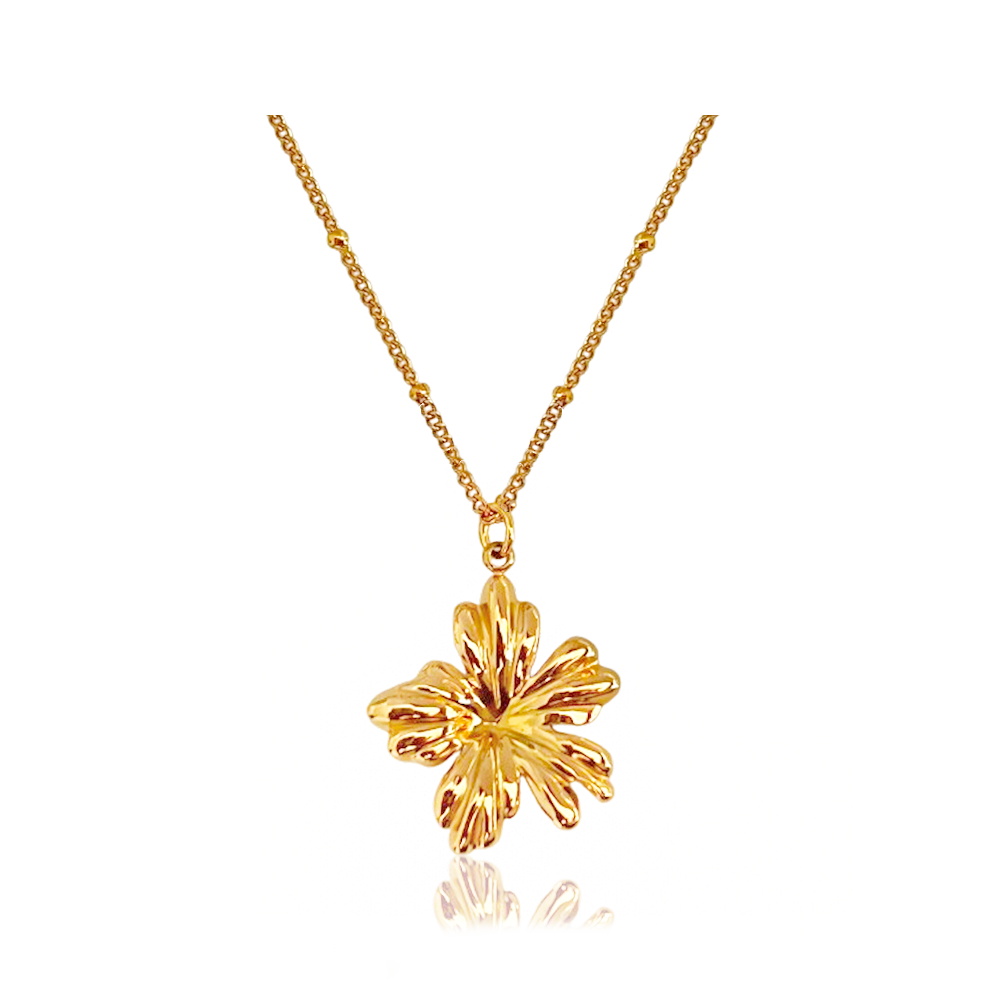 Collar Flor de Hibisco Oro