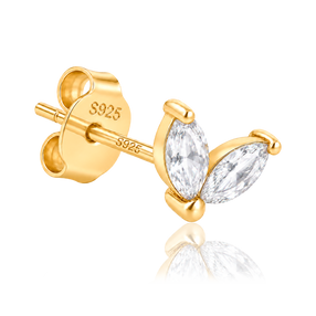 Pendiente Blossom White Oro