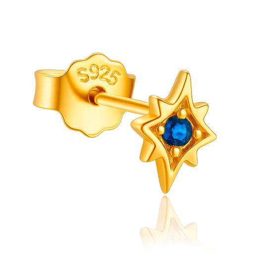 Pendiente Sirea Azul Oro