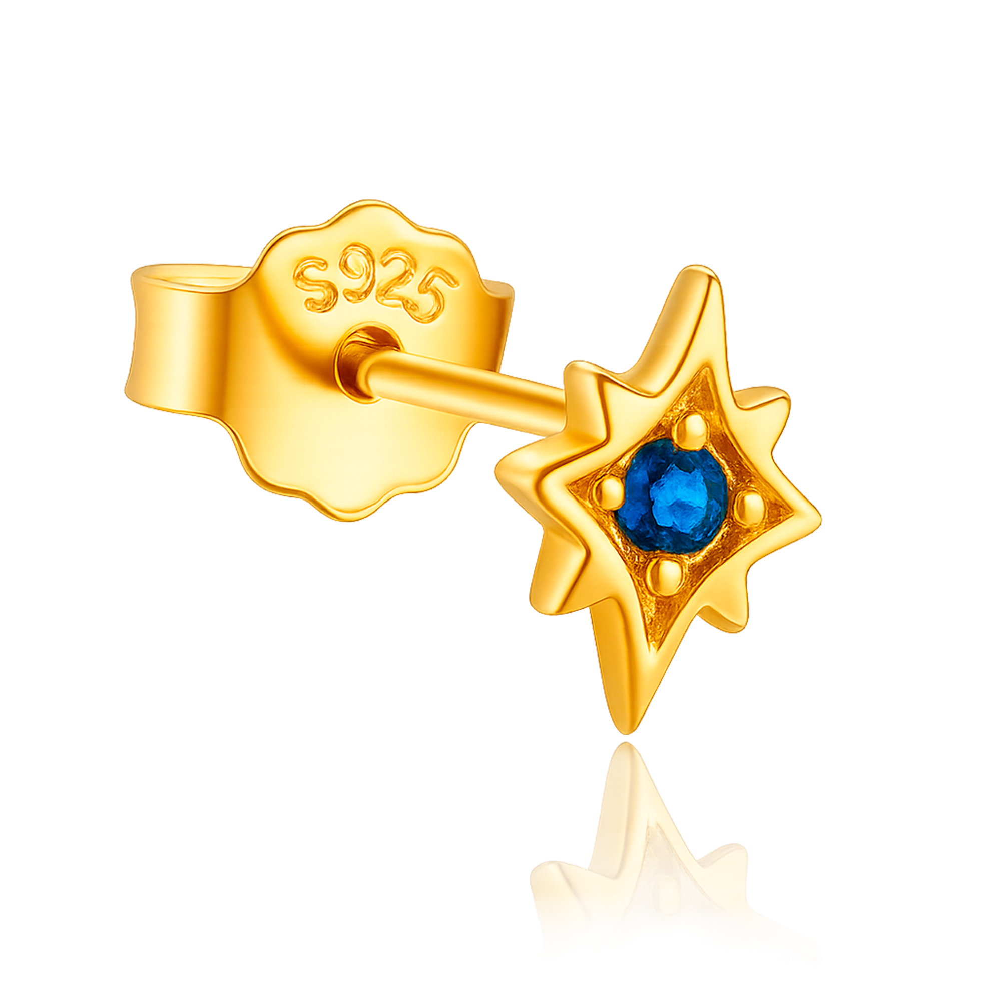 Pendiente Sirea Azul Oro