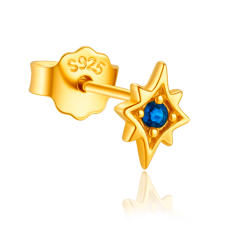 Pendiente Sirea Azul Oro
