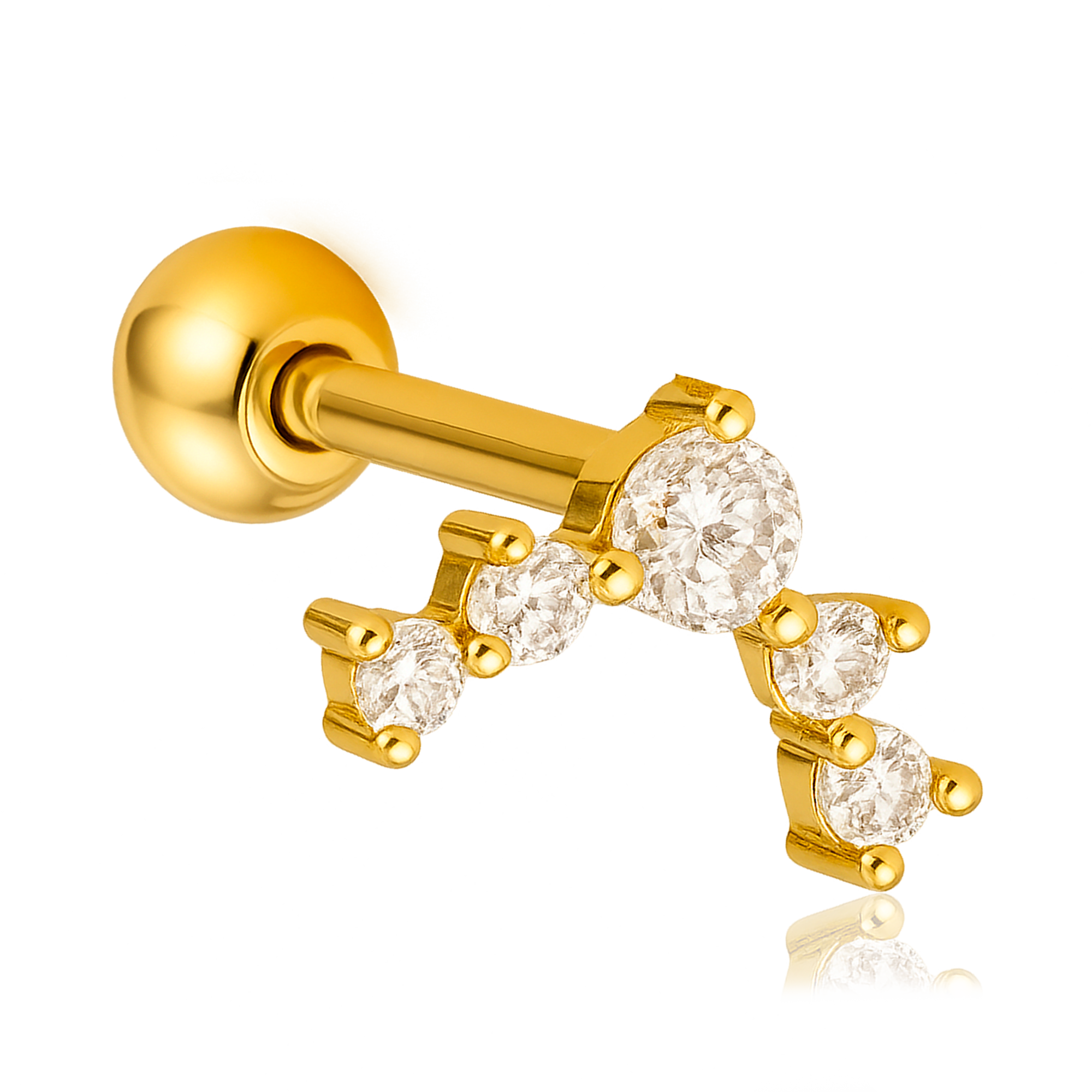 Zia Gold Earring