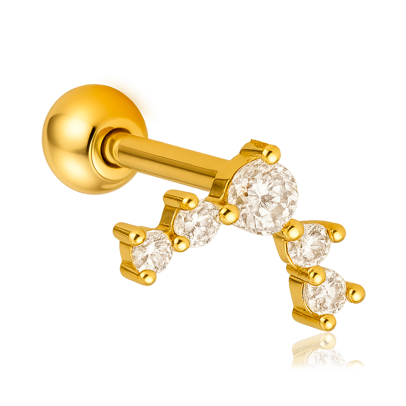 Zia Gold Earring
