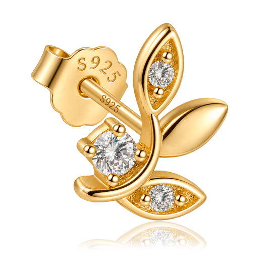 Orecchino Leaf Spark Oro