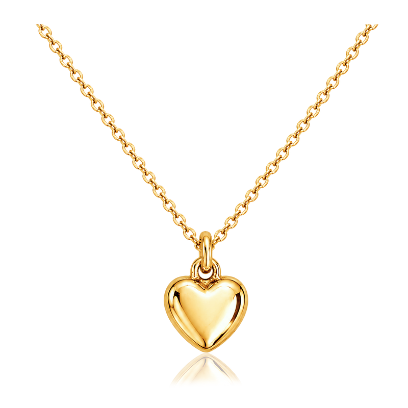 Collar 3D Mini Heart Oro