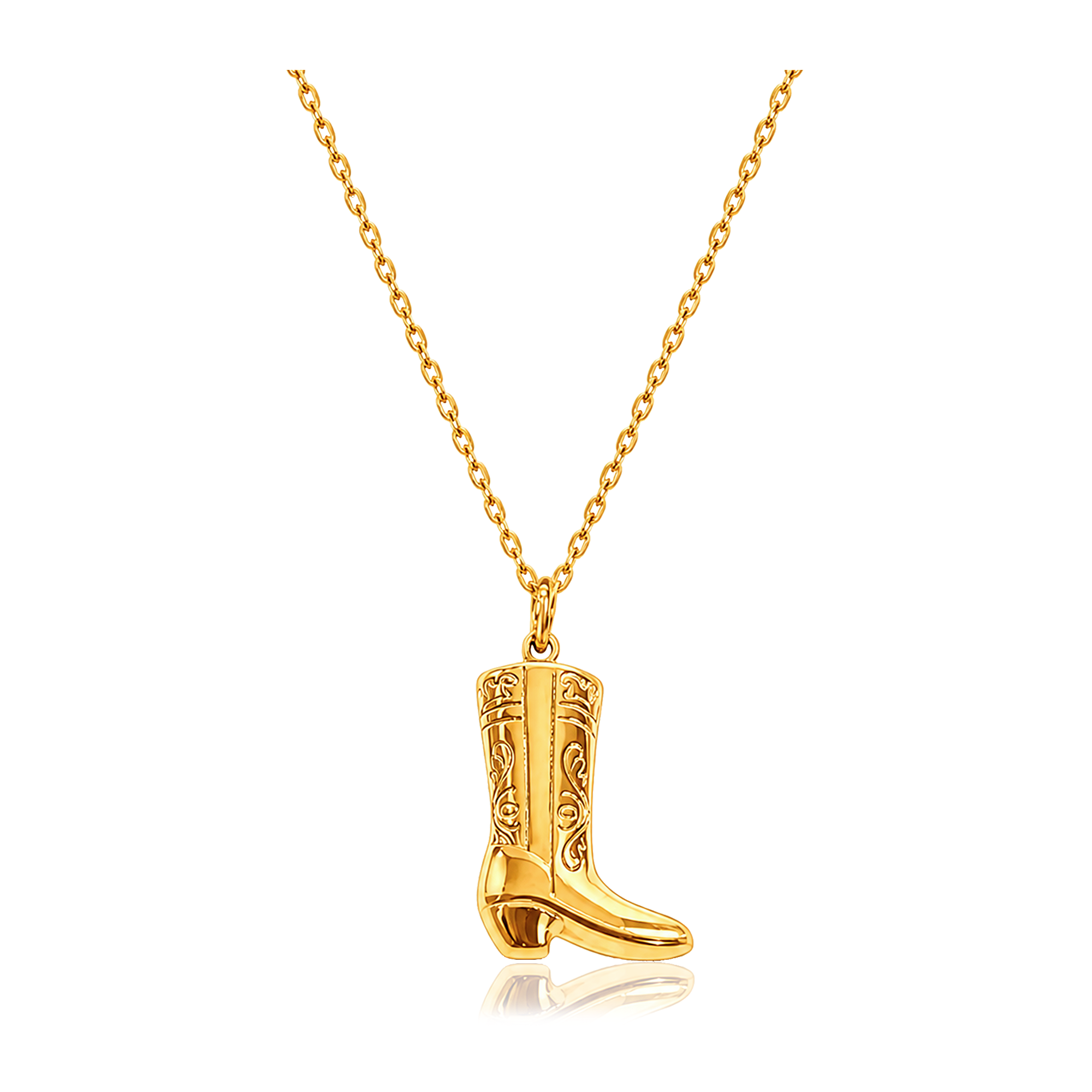 Collana Stivale Cowboy Oro