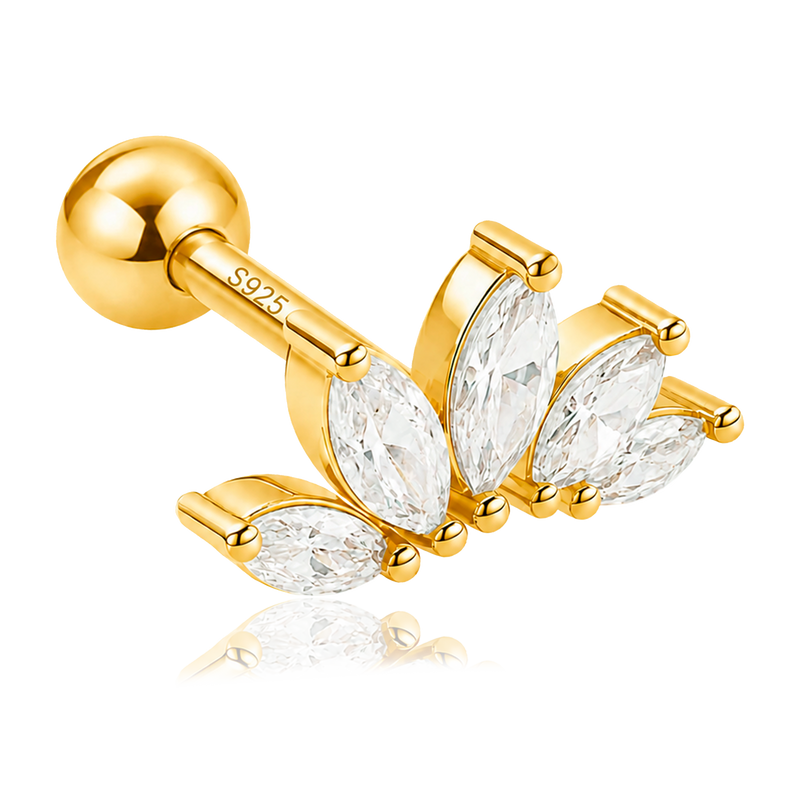 White Gold Tabi Earring