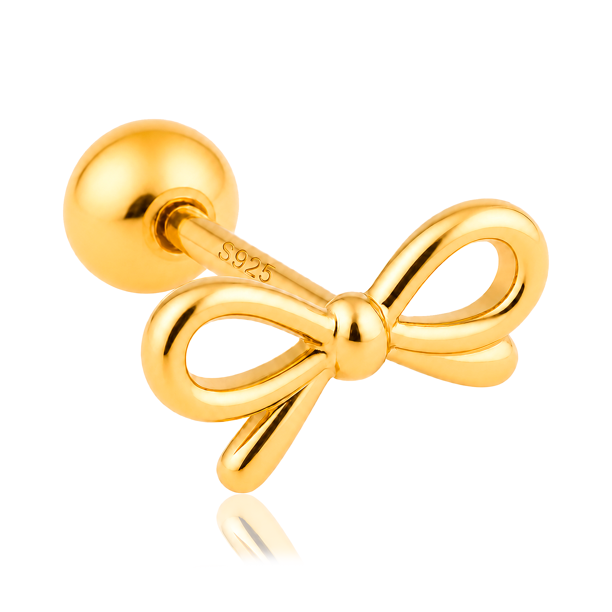 Gold Mini Moon Earring