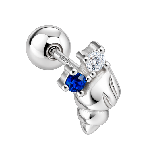 Blue Clover Earring