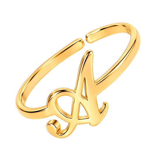 Anello Iniziale Elegante Oro