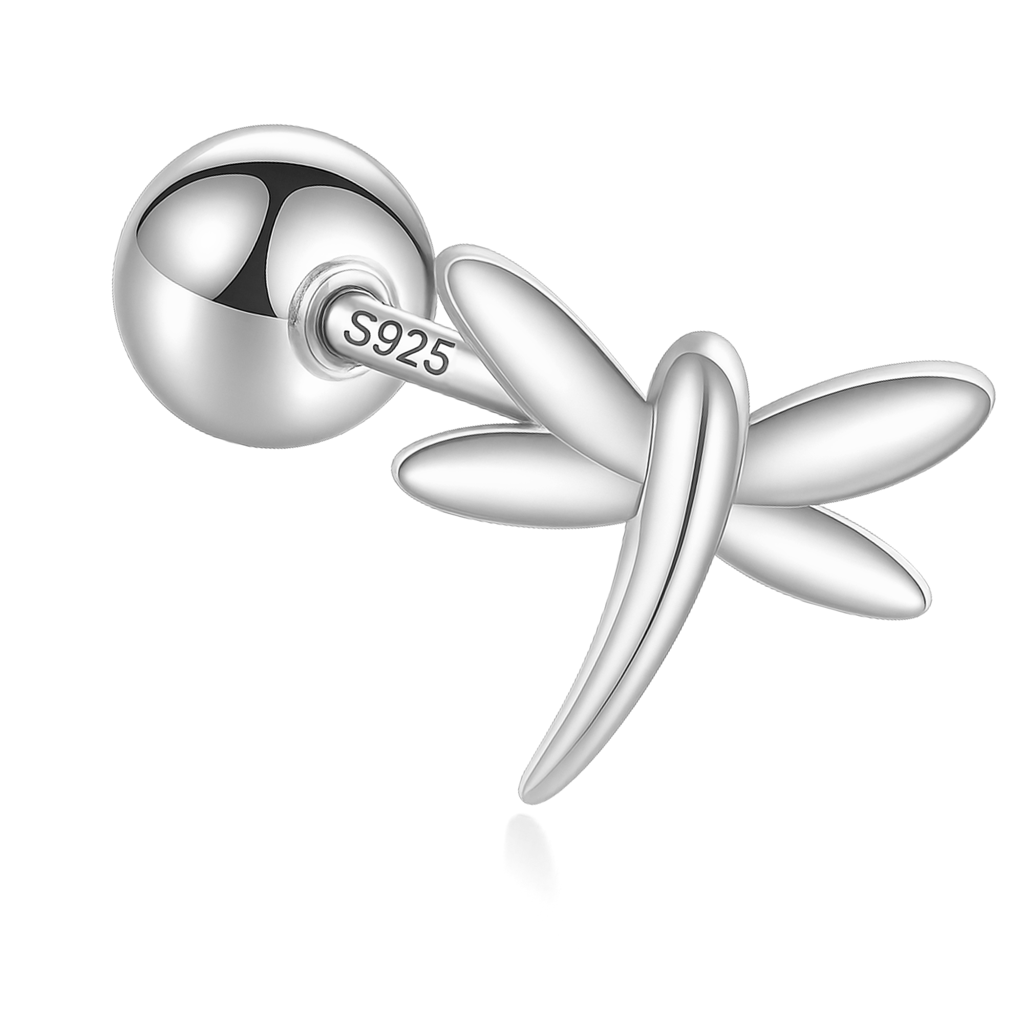 Pendiente Mini Libélula Plata