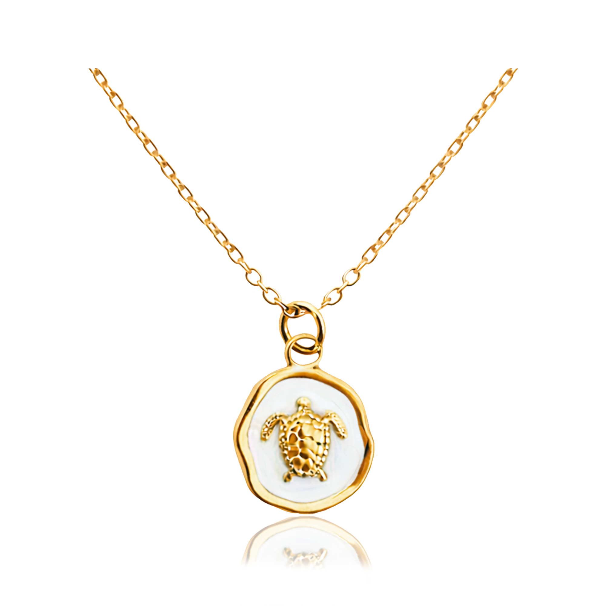Collar White Sea Turtle Oro