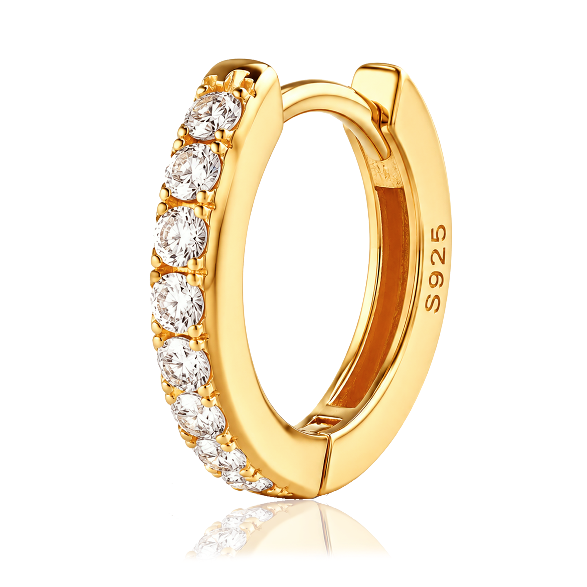 White Gold Hoop - 9mm