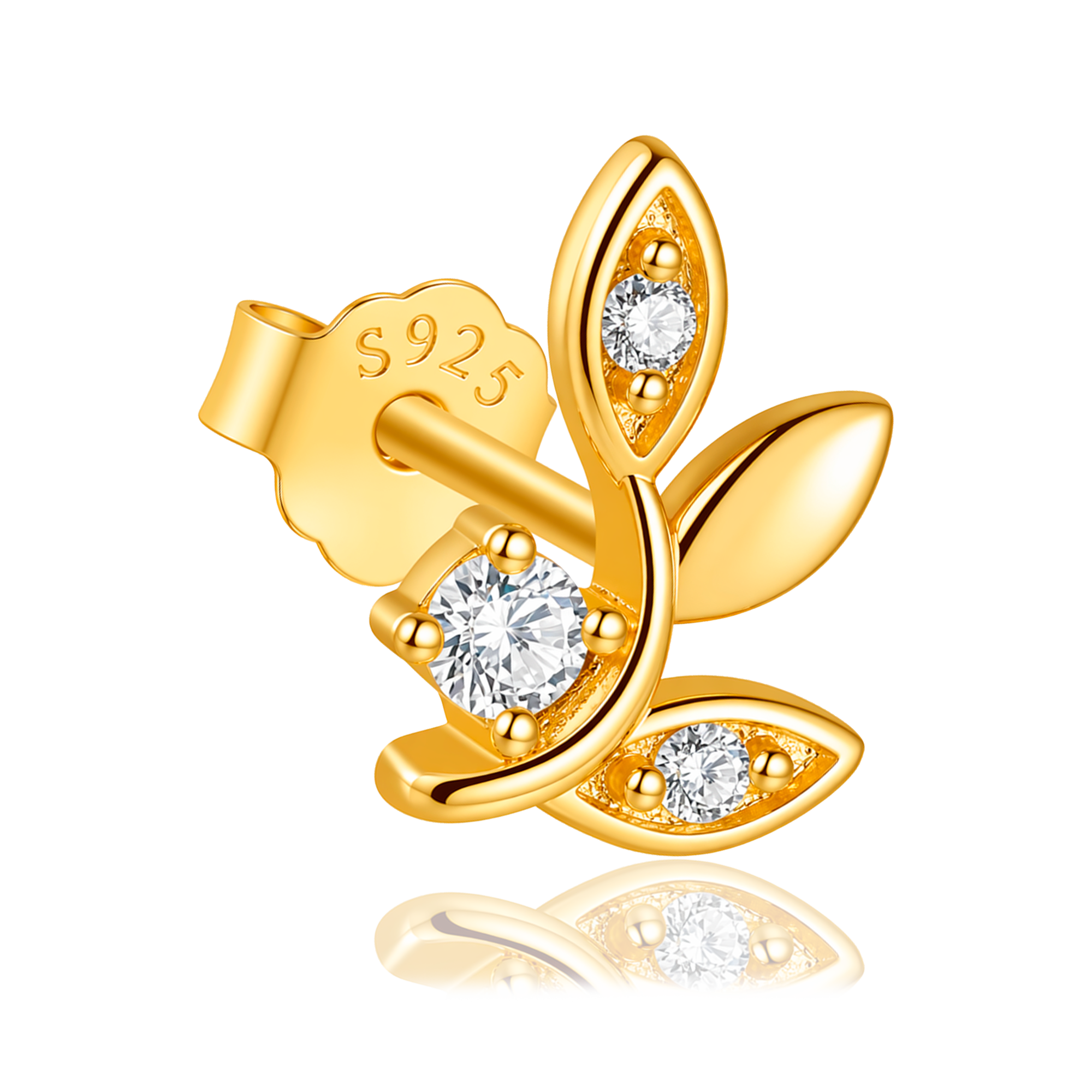 Pendiente Leaf Spark Oro