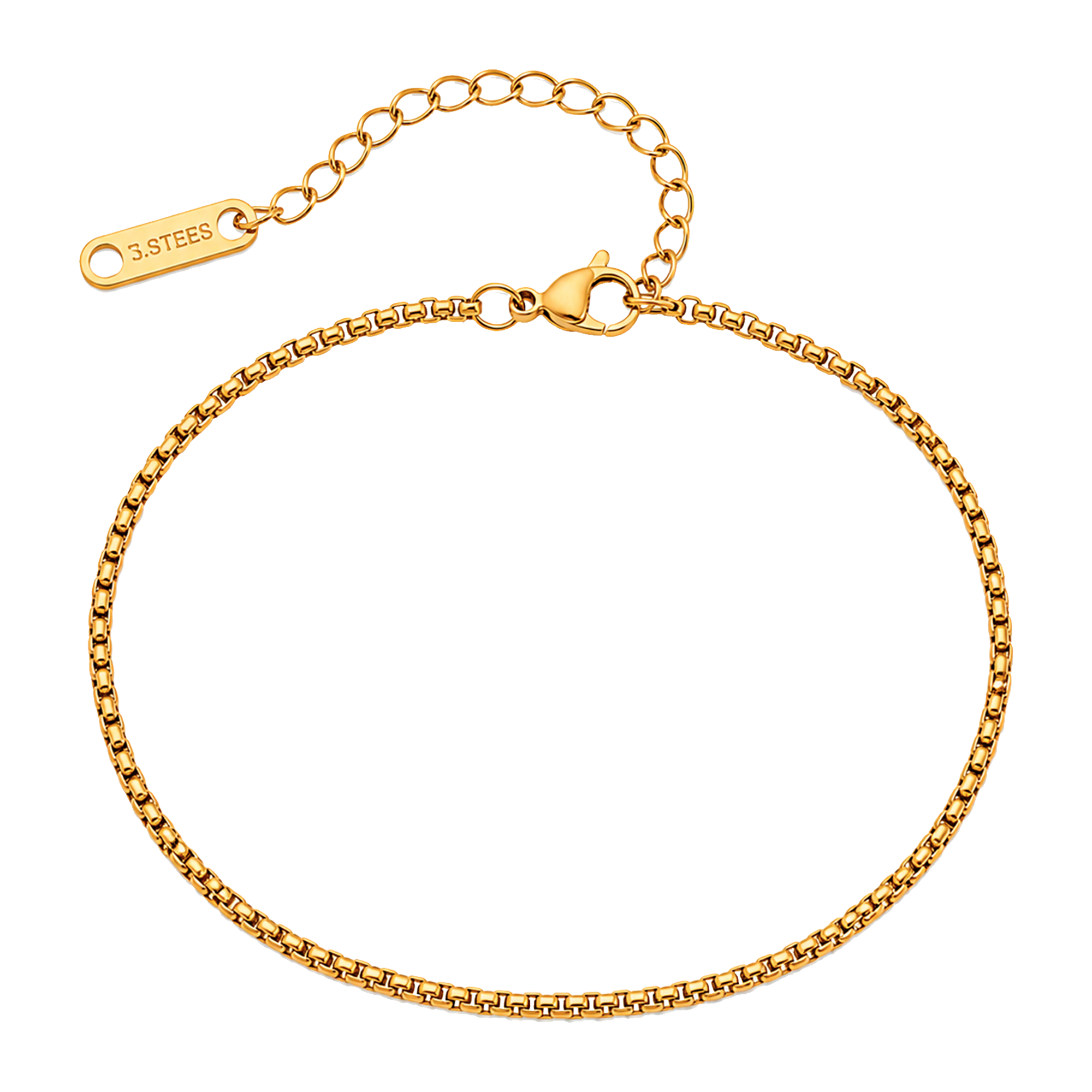 Tobillera Cadena de Caja Oro