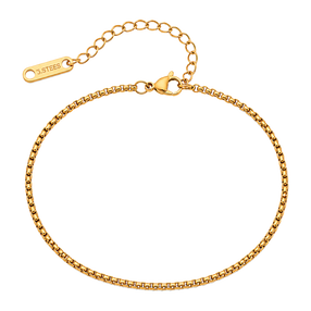 Tobillera Cadena de Caja Oro