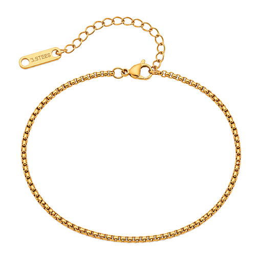 Tobillera Cadena de Caja Oro