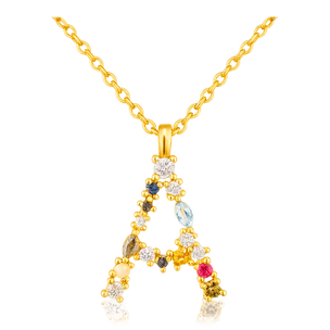 Collar Colorful Inicial Oro
