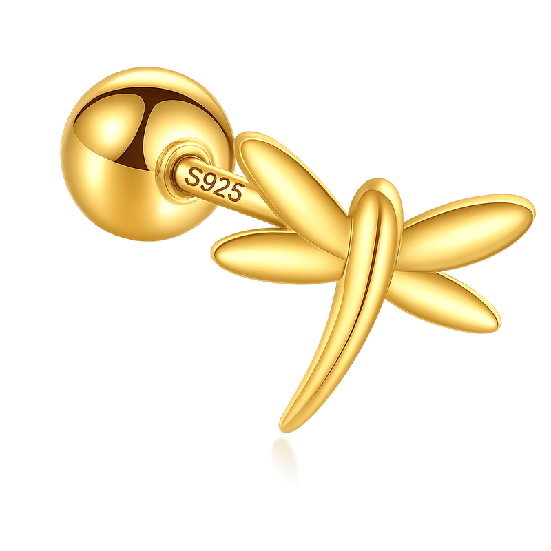 Pendiente Mini Libélula Oro