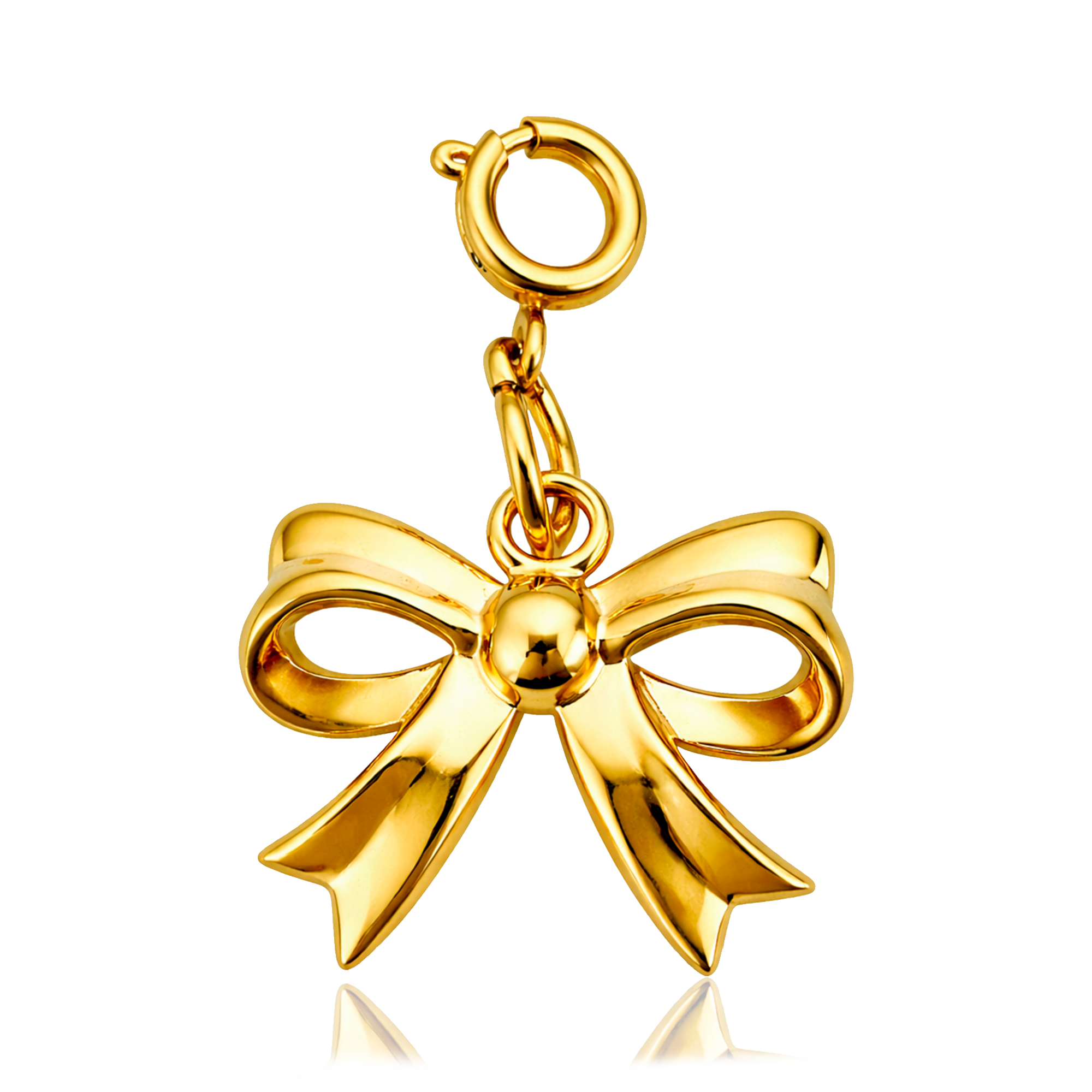 Ciondolo a forma di fiocco in oro