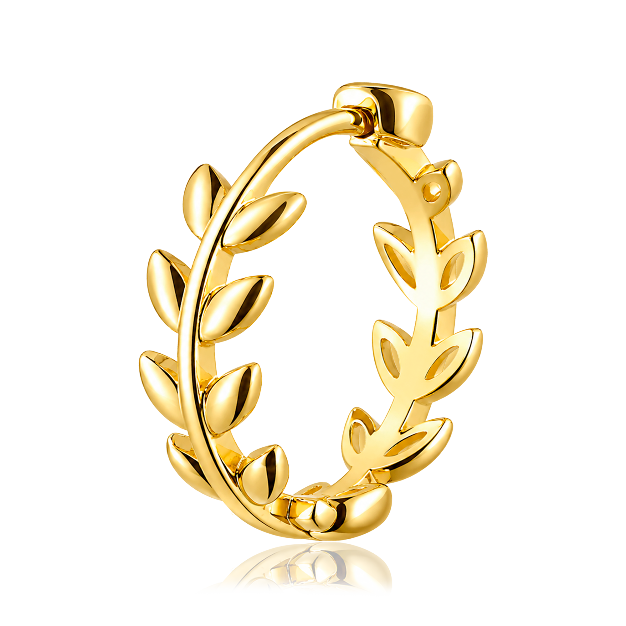 Aro Mini Hojas Oro