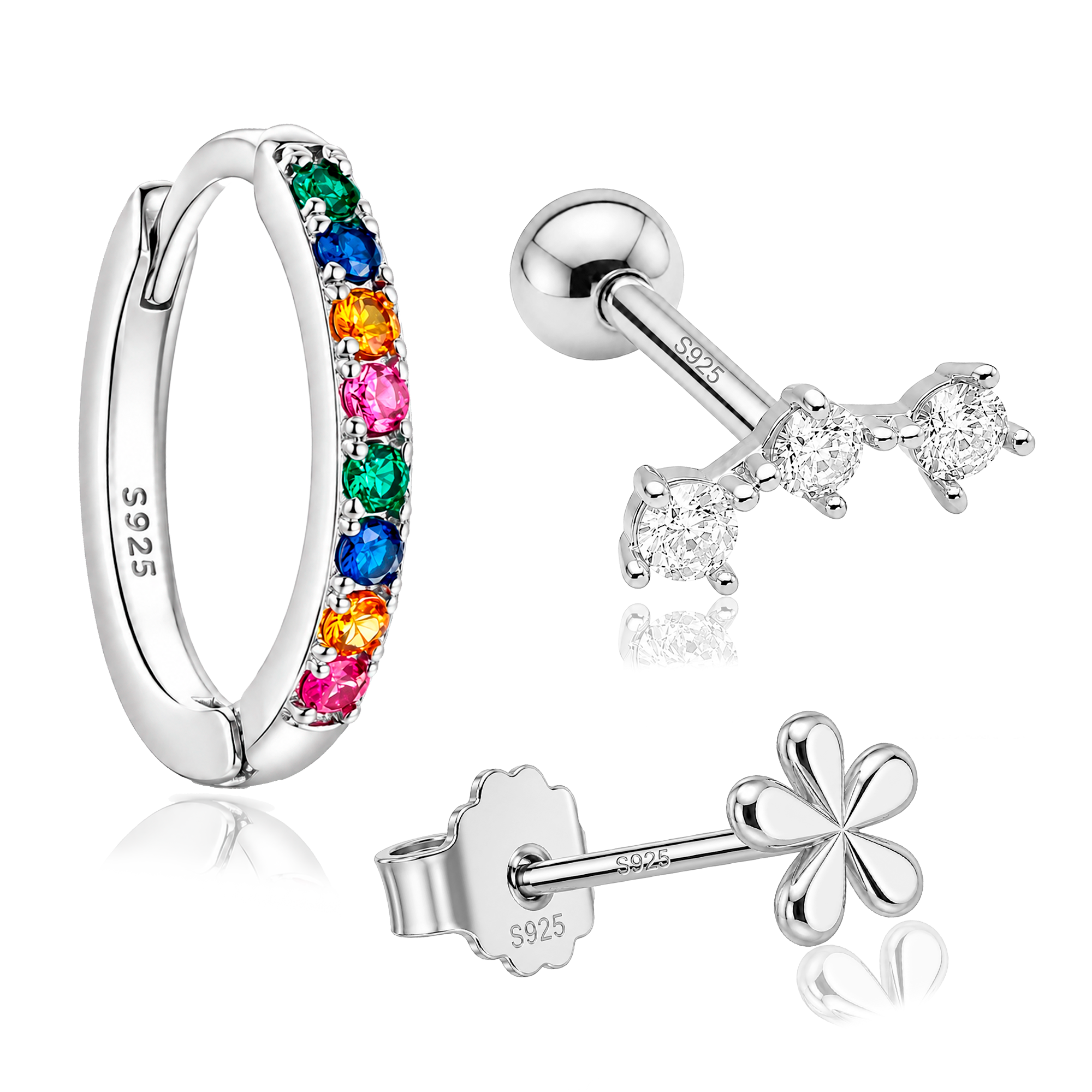 Set Iris Bloom Plata