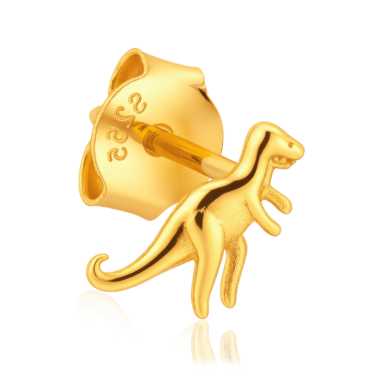Pendiente Mini T-Rex Oro
