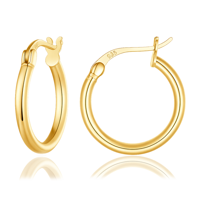 Orecchini a cerchio Lua Oro - 22 mm