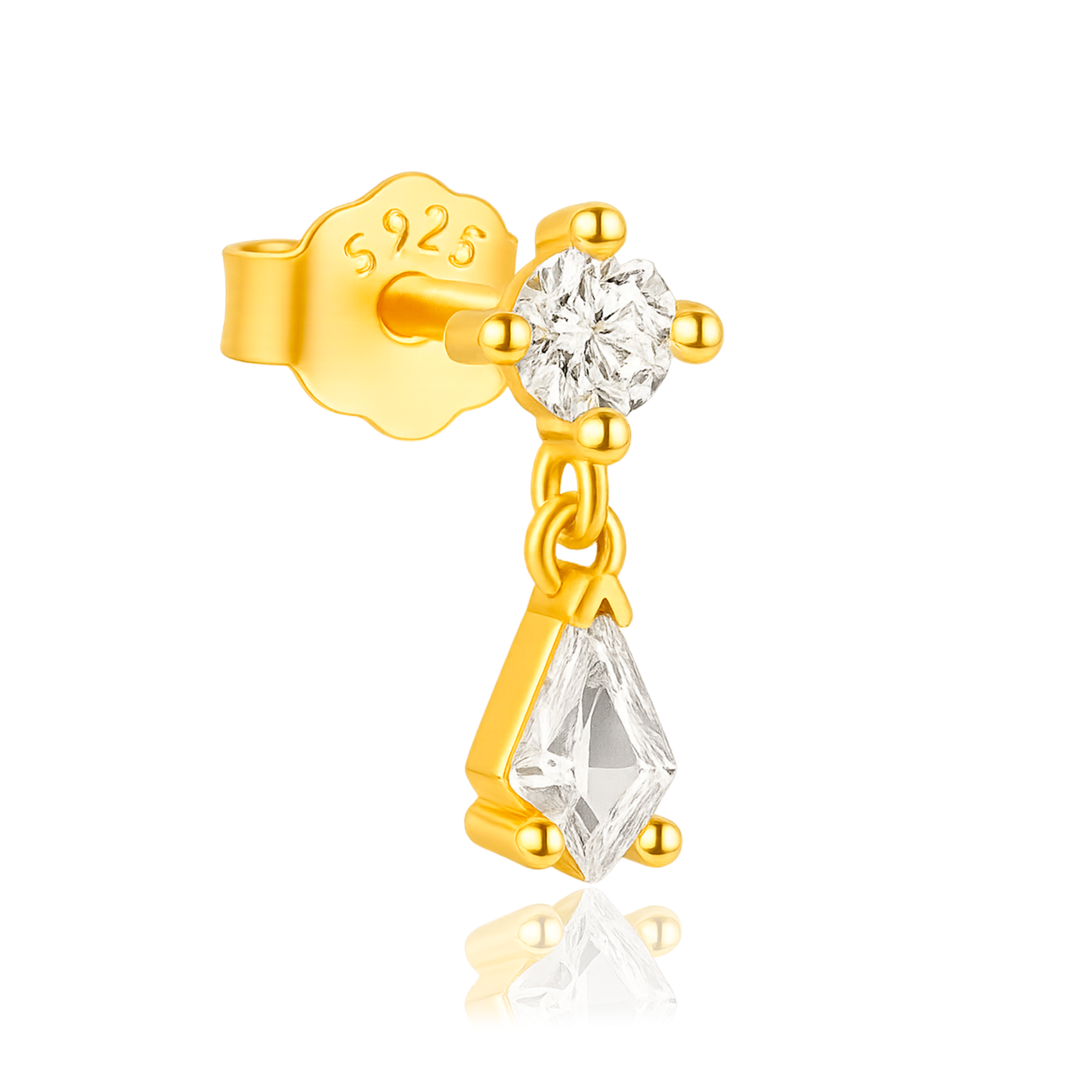 Gold Eyelashes Earring