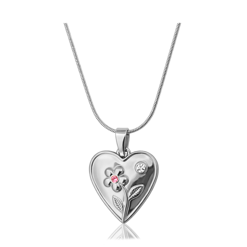 Collar Heart Bloom Plata