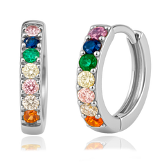 Aros Mini Rainbow Plata - 7mm