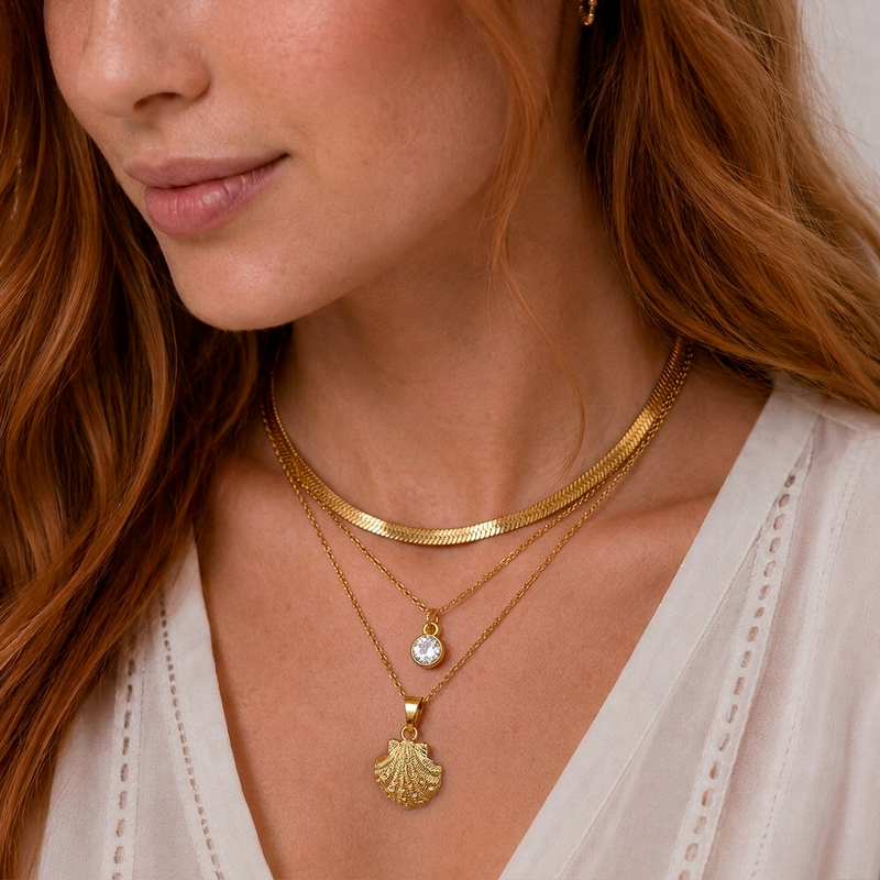 Collana Catena Serpente Oro - 4mm