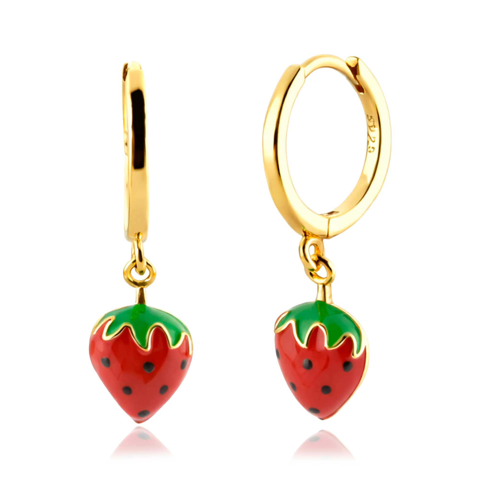 Orecchini fragola oro