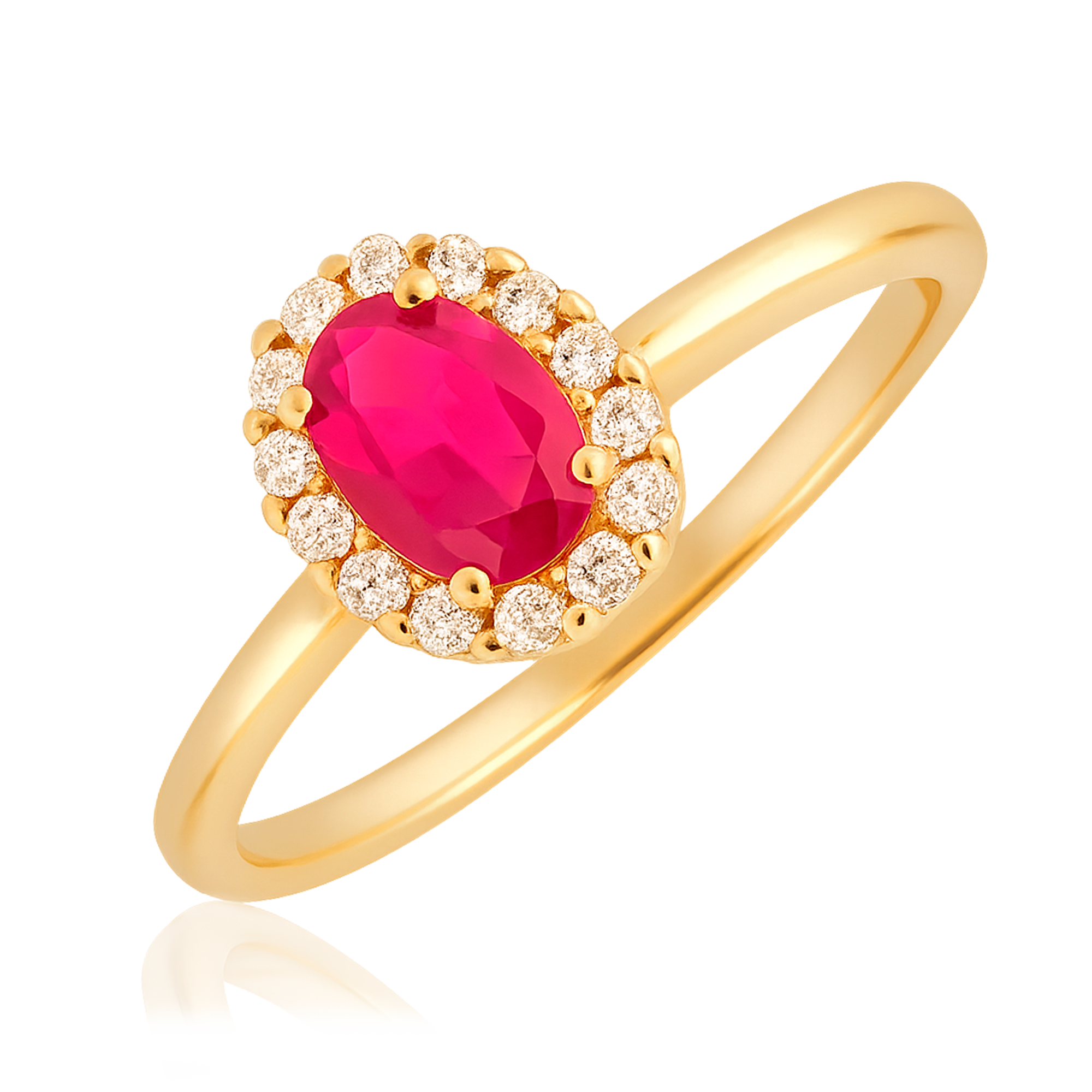 Anillo Oval Pink Oro