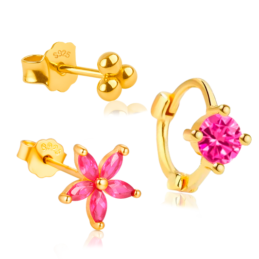 Set Shiny Fucsia Oro