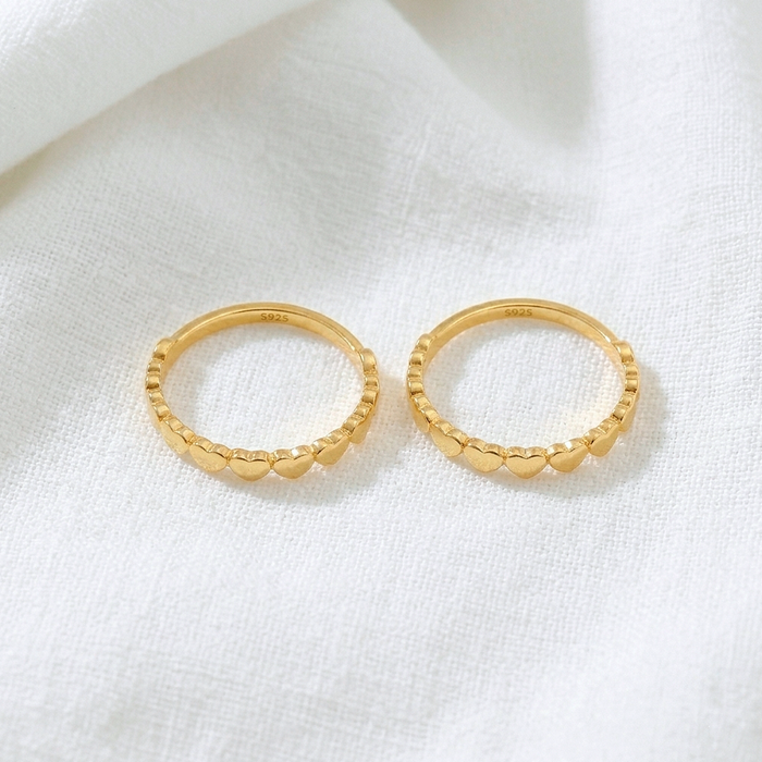 Anilo Mini Corazones Oro