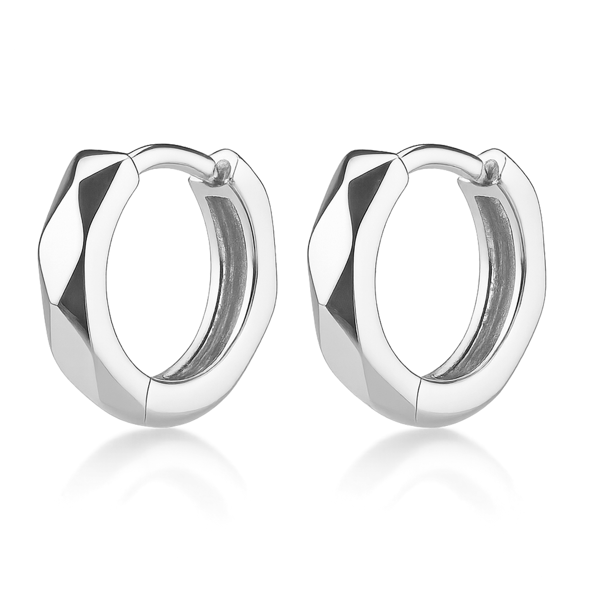 Geometric Silver Earrings 