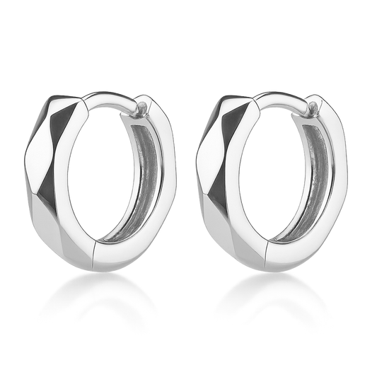 Geometric Silver Earrings 