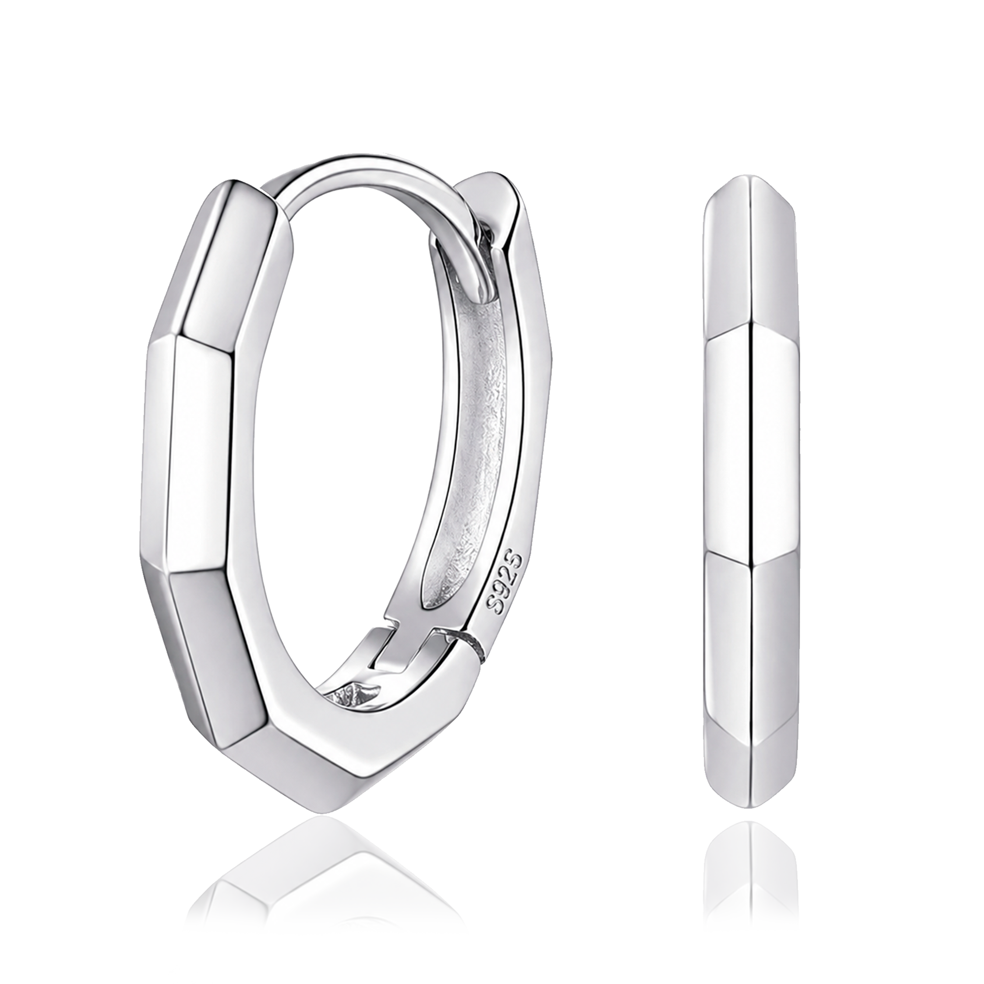 Orecchini geometrici in argento