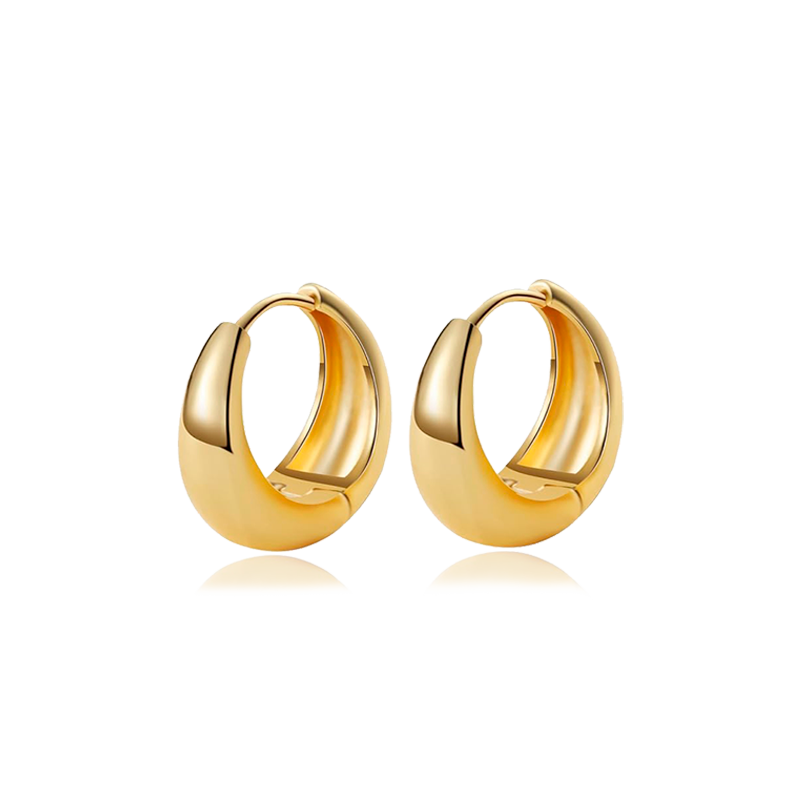 Orecchini a cerchio Sahara Oro - 10mm o 6mm