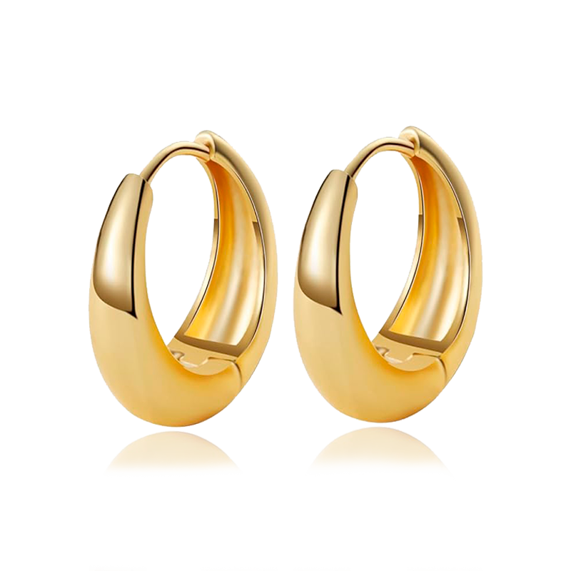 Orecchini a cerchio Sahara Oro - 10mm o 6mm