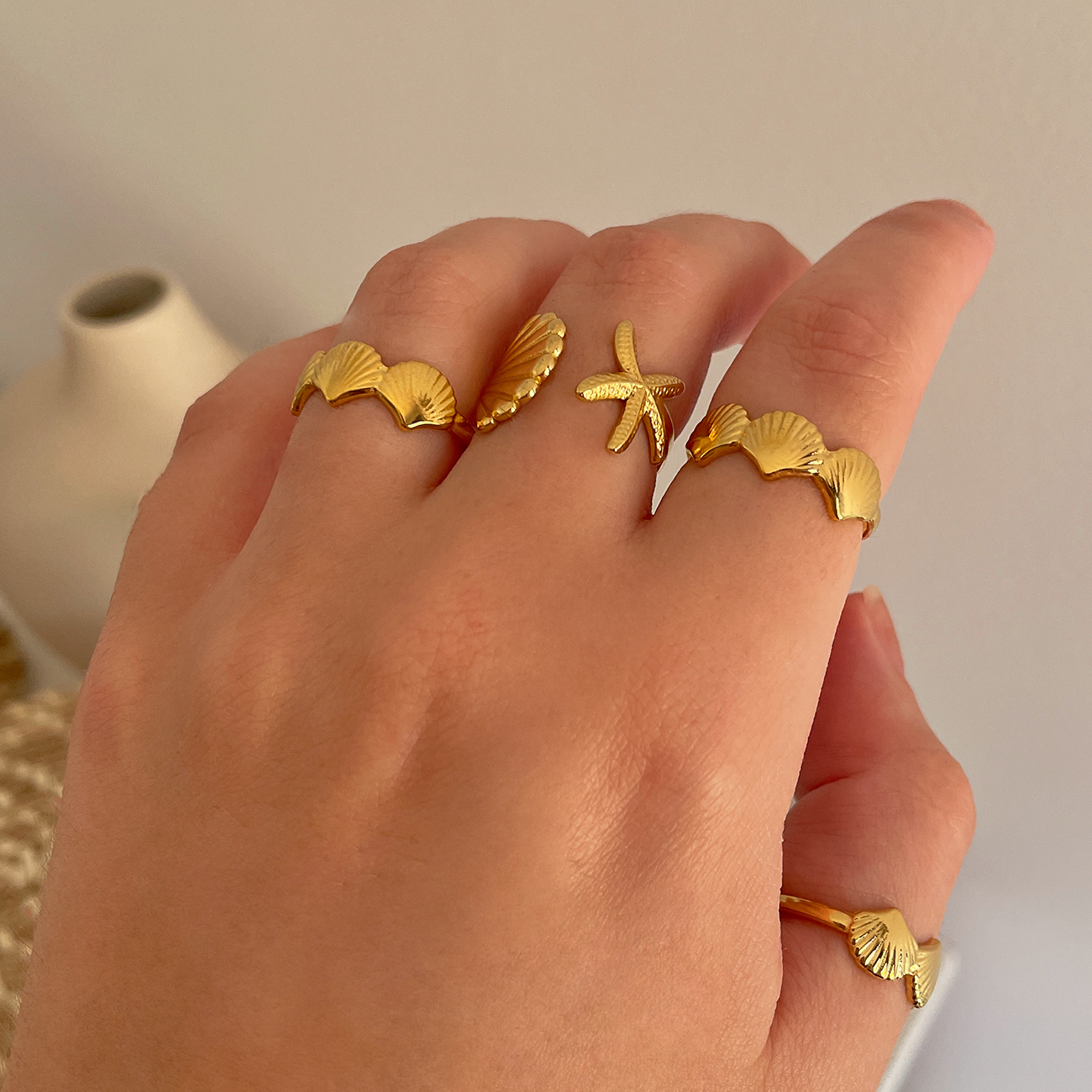 Anillo Golden Shells