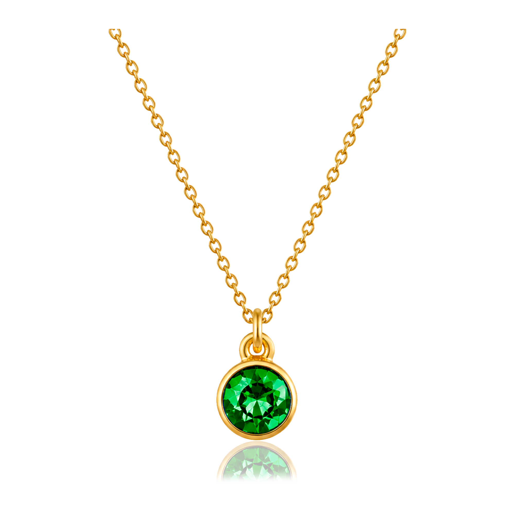 Collar Green Dot Oro