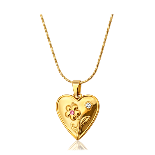 Collar Heart Bloom Oro